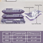 Matching pillow shams included in the 3 piece bedding set