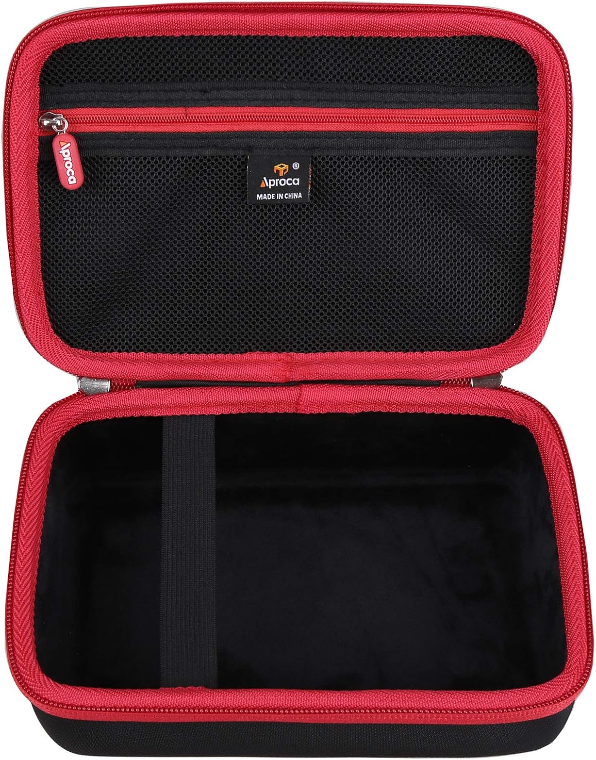 Aproca protective case open showing custom molded interior
