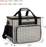 Close-up of durable two-way zipper on Teamoy sewing machine bag