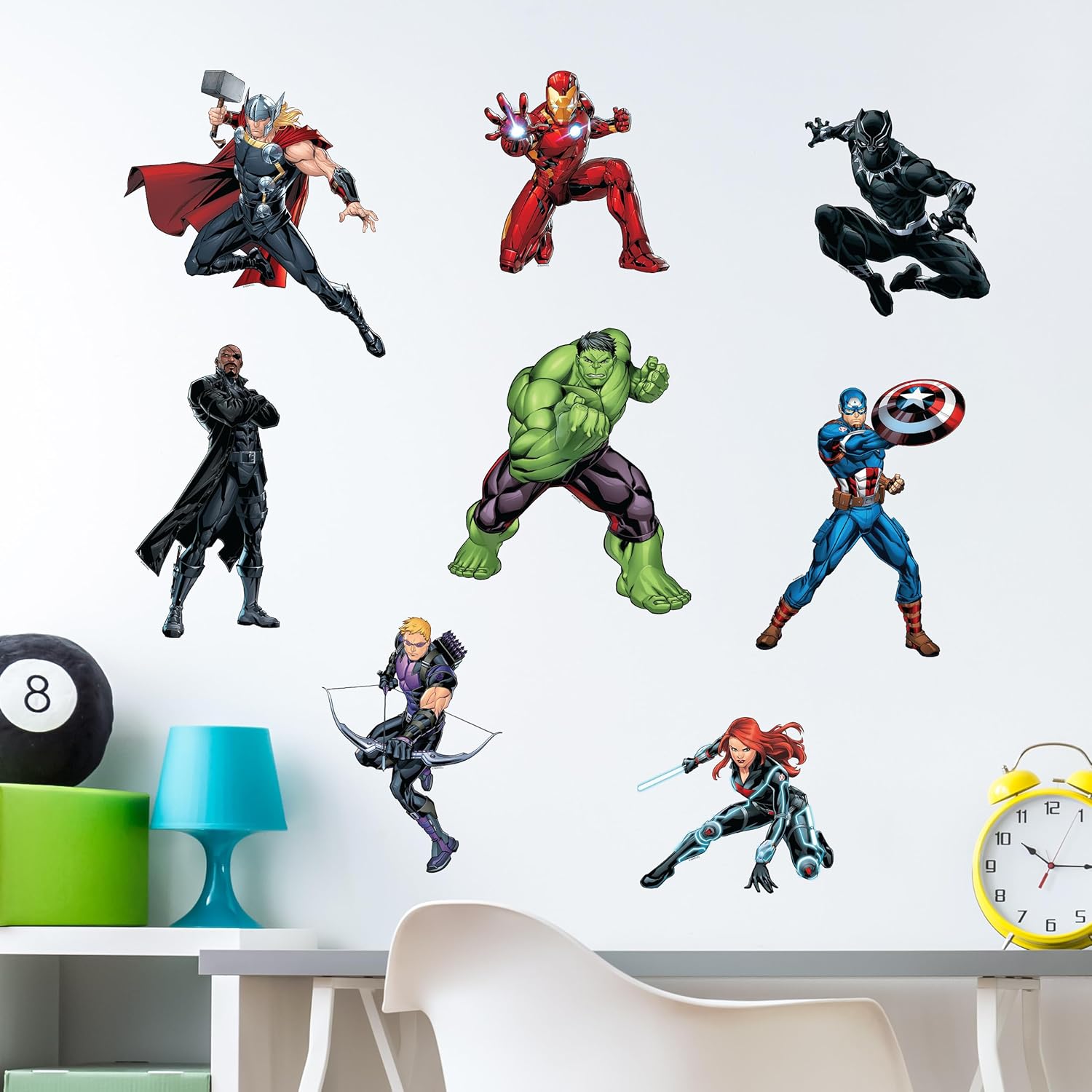 Wall Palz Marvel Avengers wall decals set front view