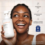 Two-pack set of Cocokind hydrating facial and body wash for sensitive skin care.