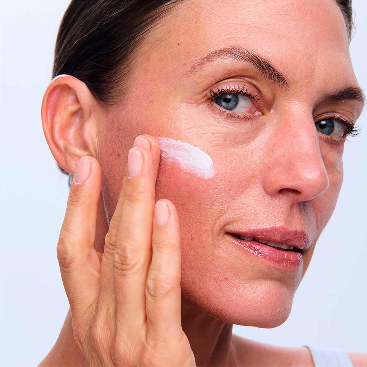 Clarins restorative moisturizer close-up of product branding