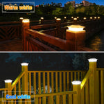 VOLISUN outdoor deck post cap lights showing clear lens texture