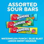 Airheads tangy chewy taffy candy bars displayed in a sixty count presentation