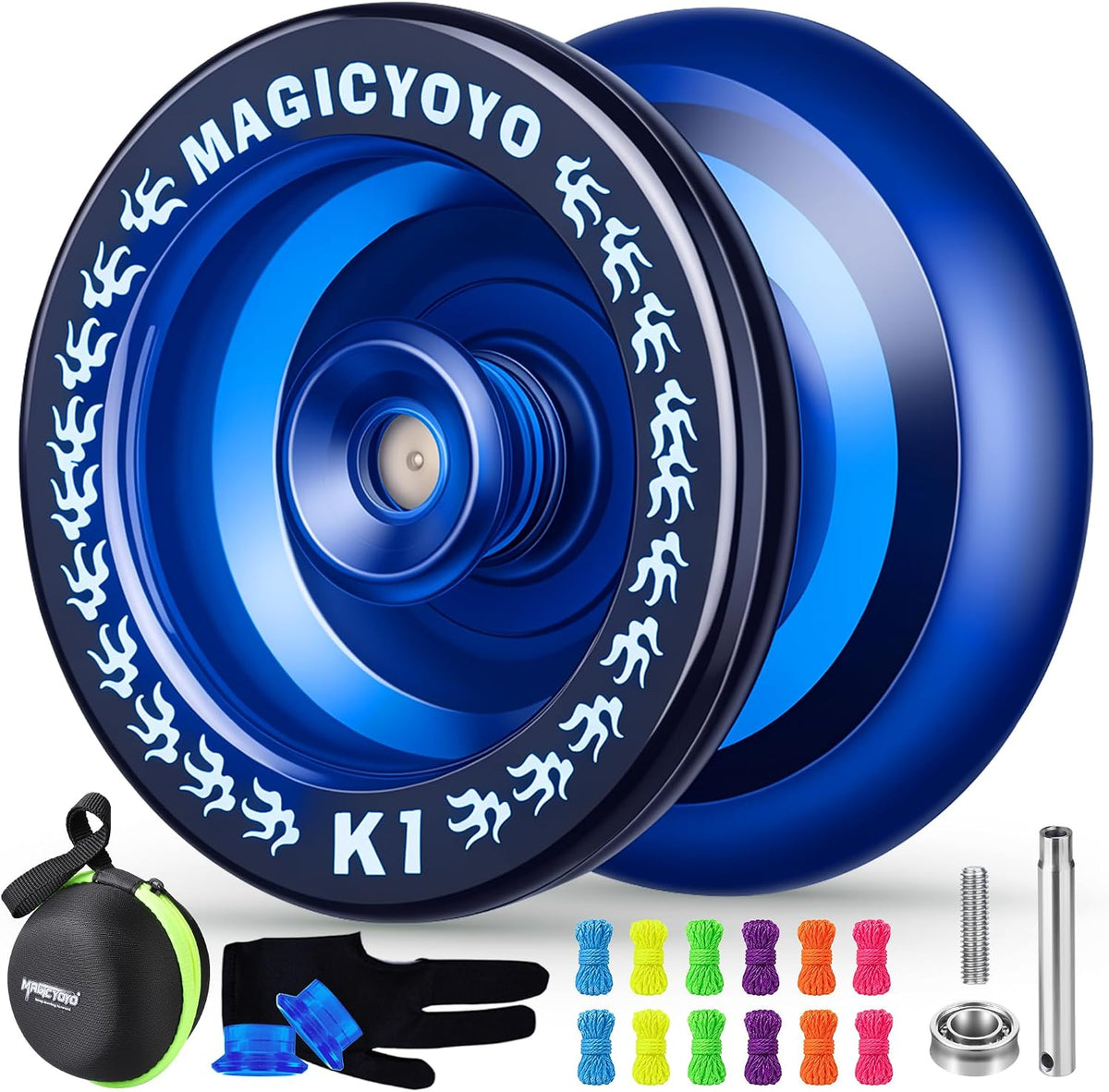 MAGICYOYO Responsive YoYo K1 Plus Glow in The Dark Green Yoyo for Beginner Kids, Plastic ABS Yo Yo with Glove, Storage Bag +12 Replacement Strings - Image 12