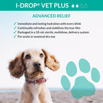 Close up of the dropper tip on I-DROP Vet Plus multidose bottle