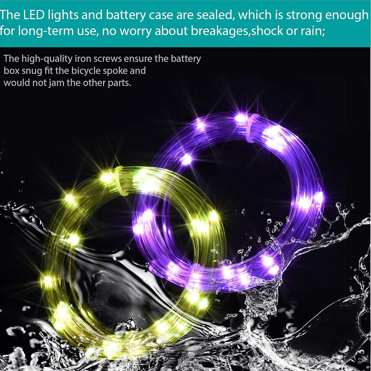 Waybelive bike wheel lights with remote control