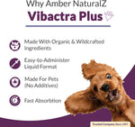 Amber NaturalZ Vibactra Plus pet supplement ingredients and usage instructions