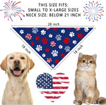 GHSJYO reversible pet kerchief 2 pack laid flat displaying both festive holiday designs