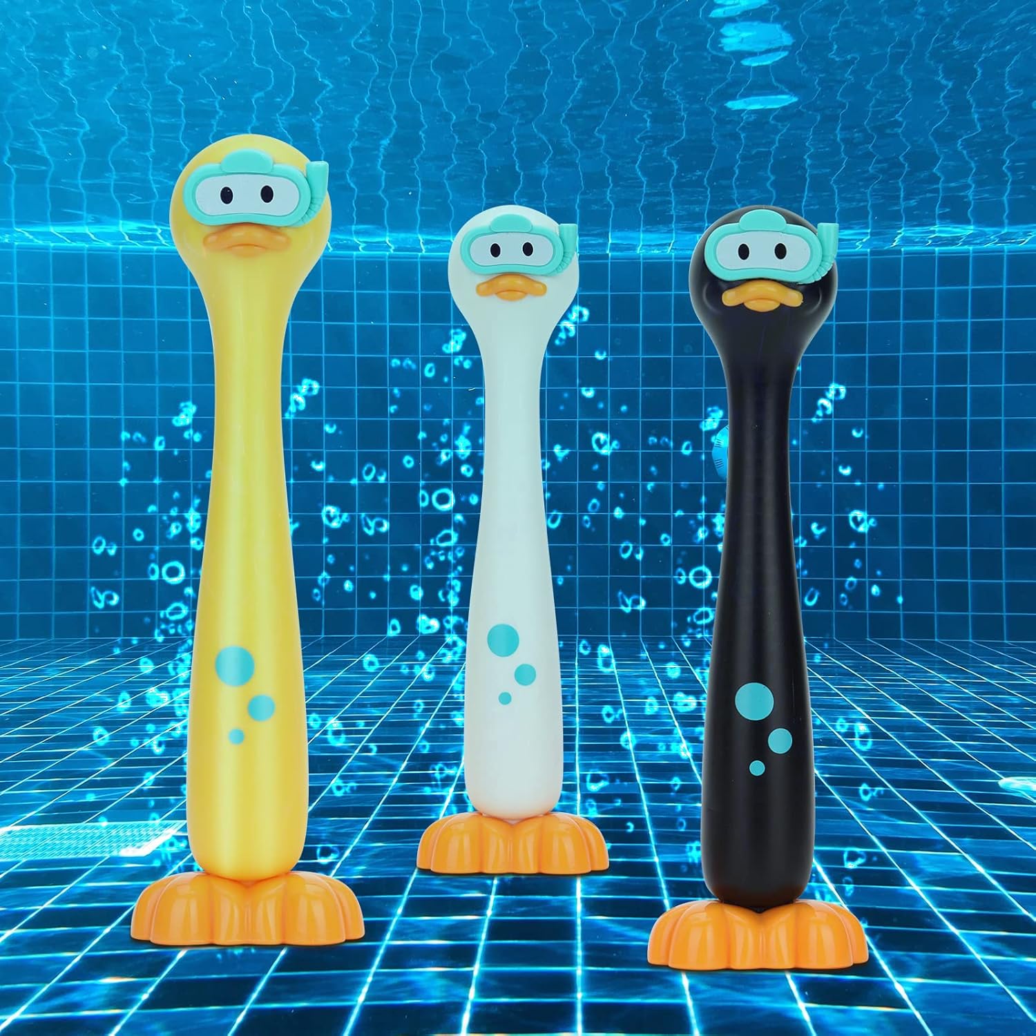 DOADW summer pool toys duck dive sticks three pack front view
