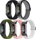 Bcuckood 5 Pack Elastic Nylon Watch Bands Compatible for Fitbit Charge 6/Fitbit Charge 5, Adjustable Breathable Replacement Stretchy Nylon Loop Wristband Sport Strap for Women Men - Image 13