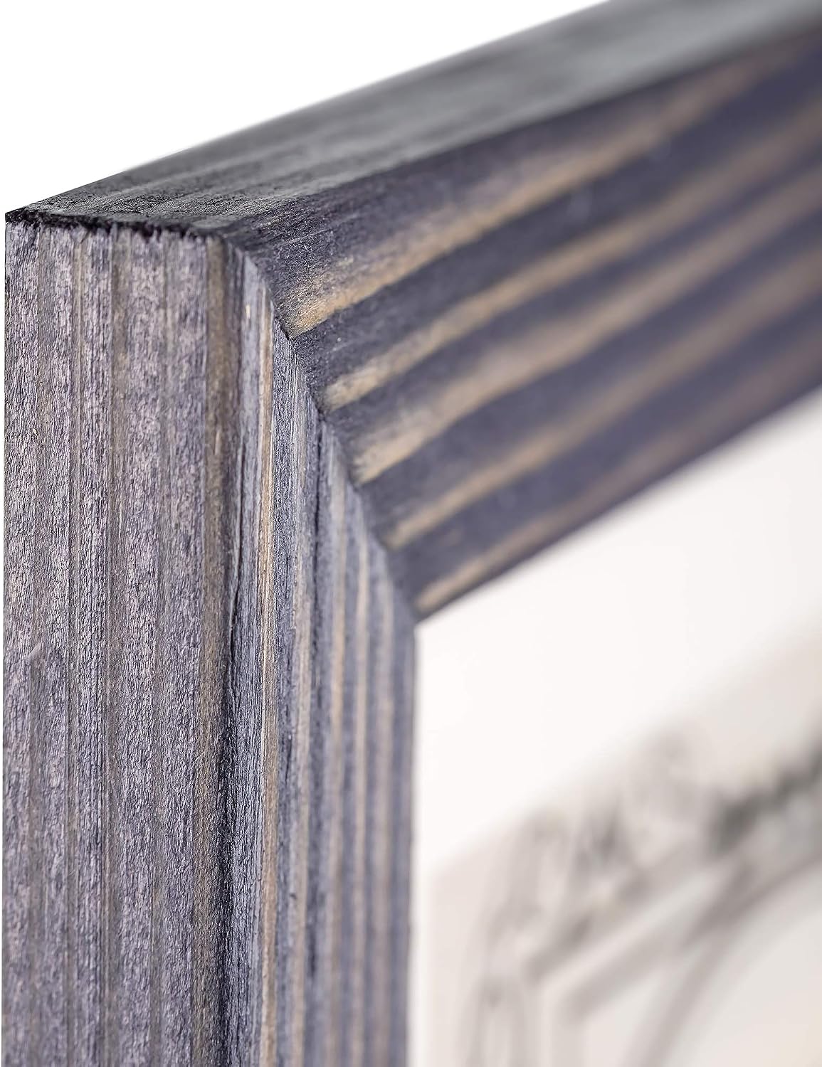 Woodside distressed wood photo frame interior profile