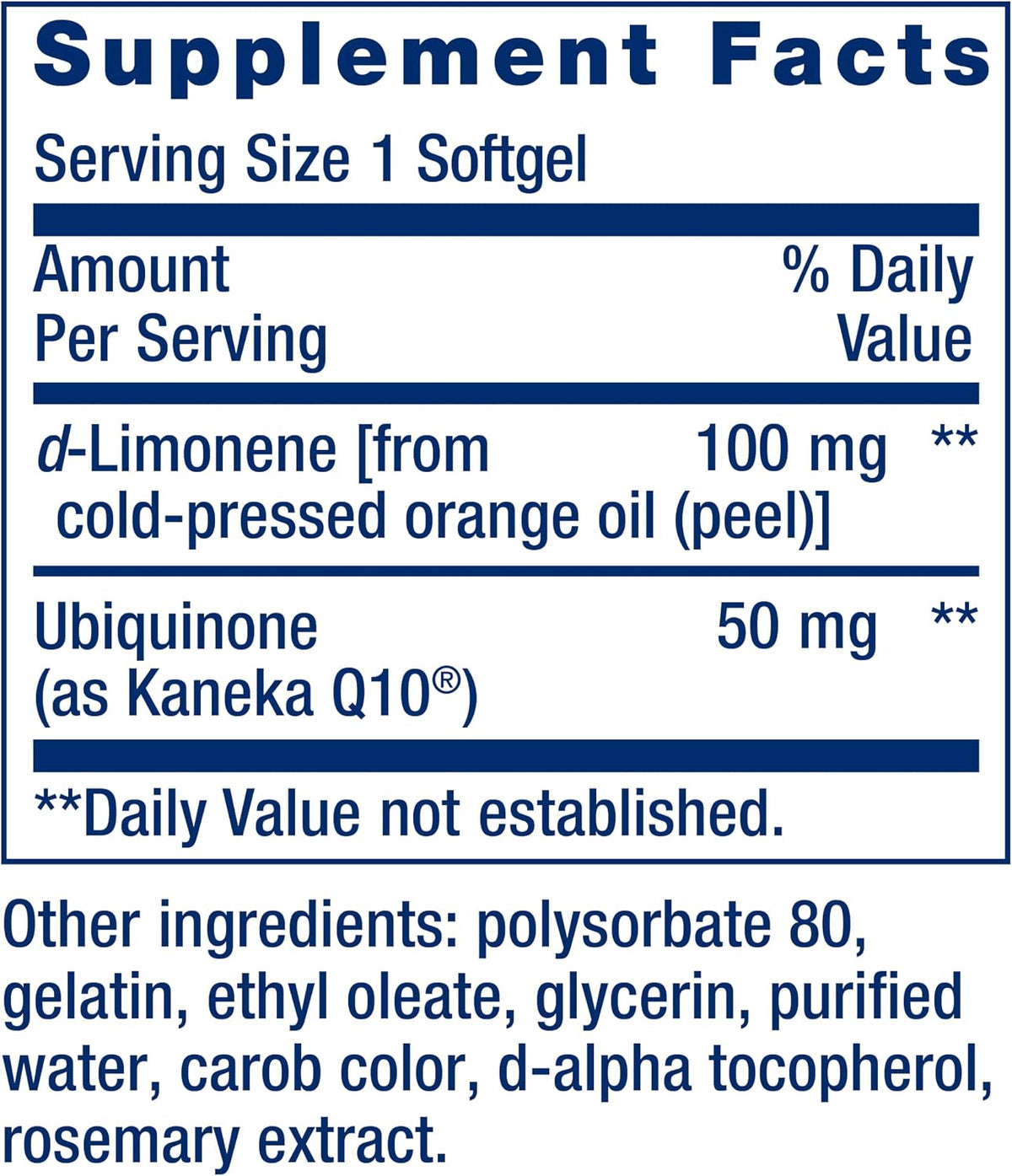 Life Extension heart health supplement bottle side profile