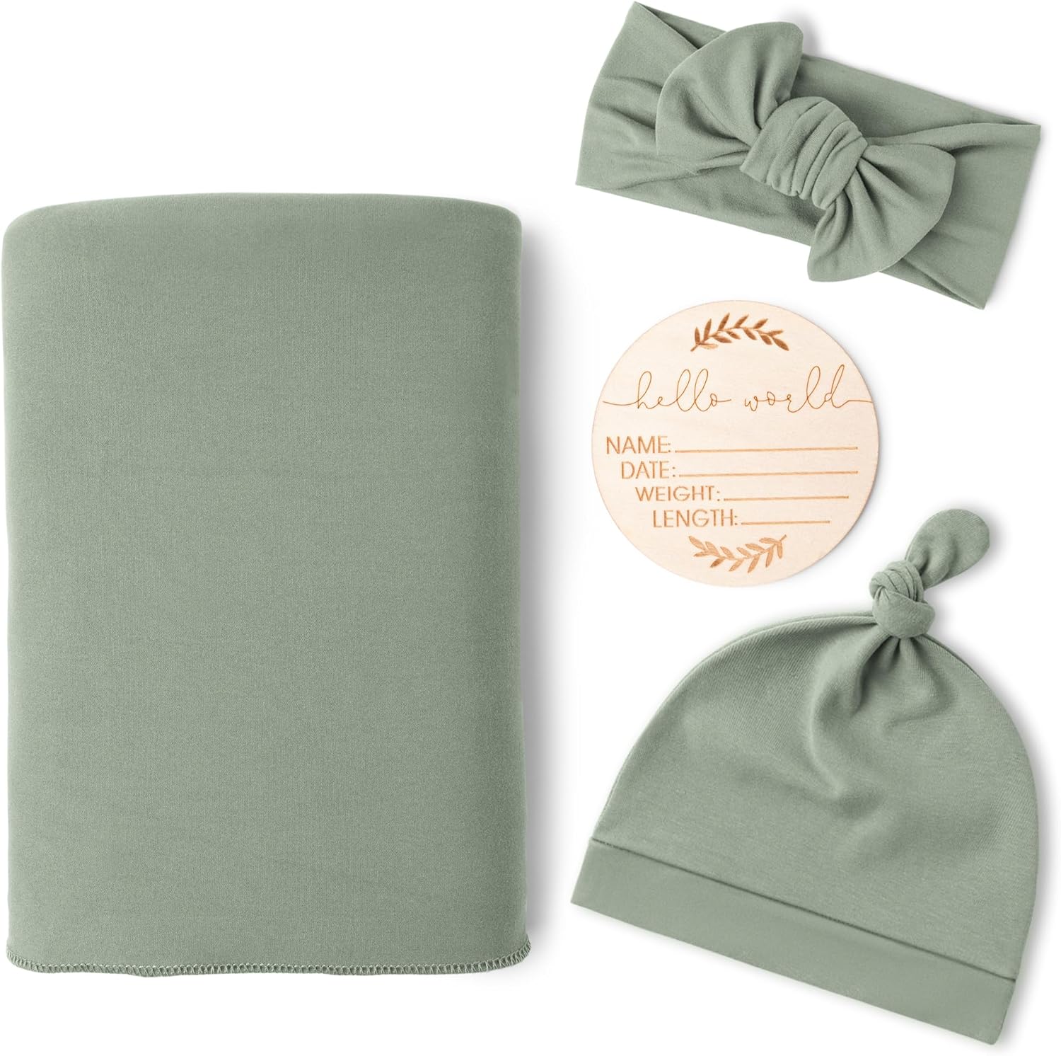 Konssy newborn receiving blanket set front view