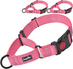 haapaw 2 Packs Martingale Dog Collar with Quick Release Buckle Reflective Dog Training Collars for Small Medium Large Dogs (L Neck 17"-21", Beige, 1+1 Packs) - Image 12