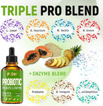 Golden Paw three billion CFU probiotic supplement back label showing ingredients list and prebiotic blend.