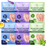 Hydrating Foot Mask for Dry Cracked Feet, Restoring & Hydrating Socks with Shea Butter, Jojoba Oil & Vitamin E, Feet Mask for Women & Men Foot Care (6 Pairs) - Image 9
