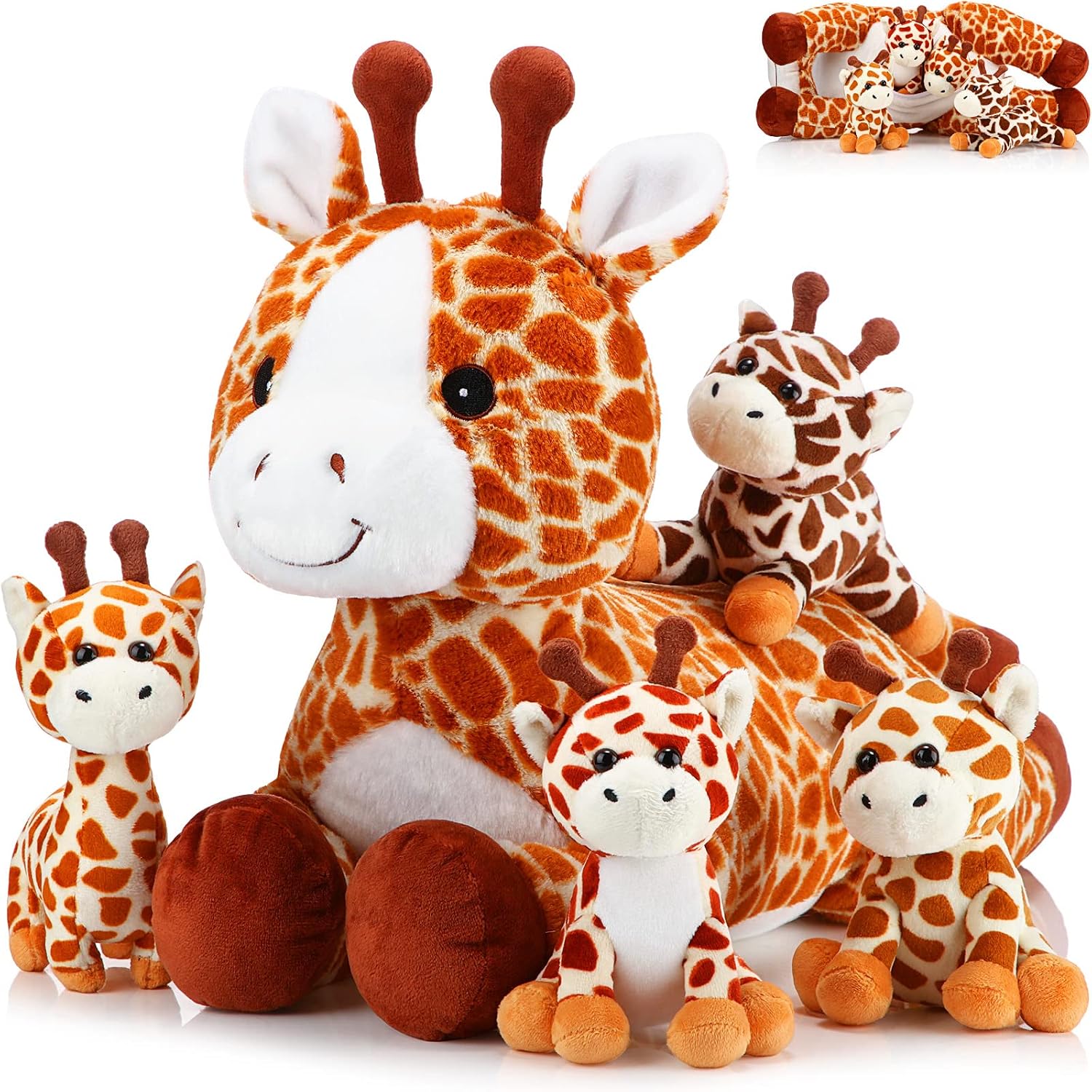 Honoson giraffe stuffed animals set front view
