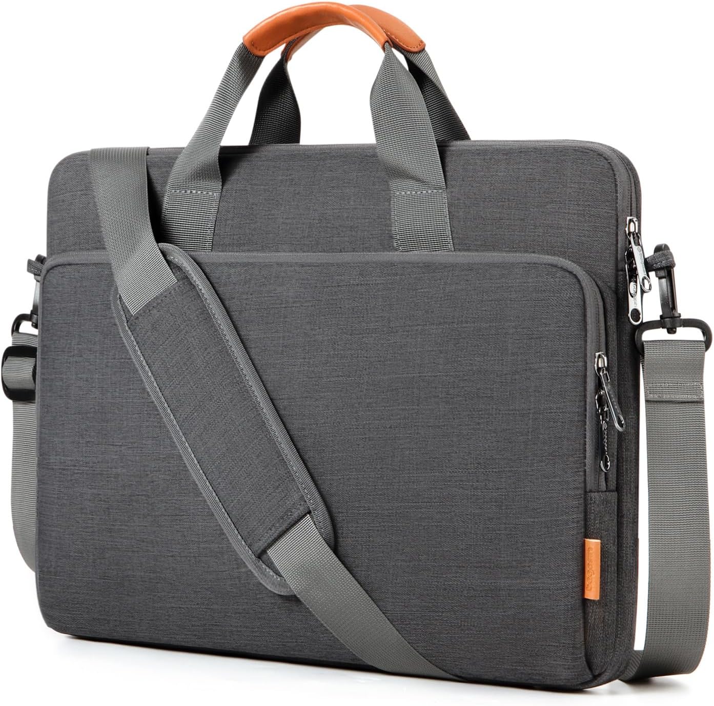 Bagasin laptop shoulder bag carrying case front view showcasing sleek business casual design