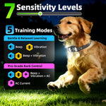 Jicawz rechargeable dog training collar with LED lights