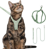 Cat Harness and Leash Set, Escape Proof Y Shape Cat Harness Adjustable Anti-Choke Soft Padded Vest Harness Hands Free Cat Rope Leash Harness Set for Cats up to 15.4 lbs (Burgundy, M) - Image 9
