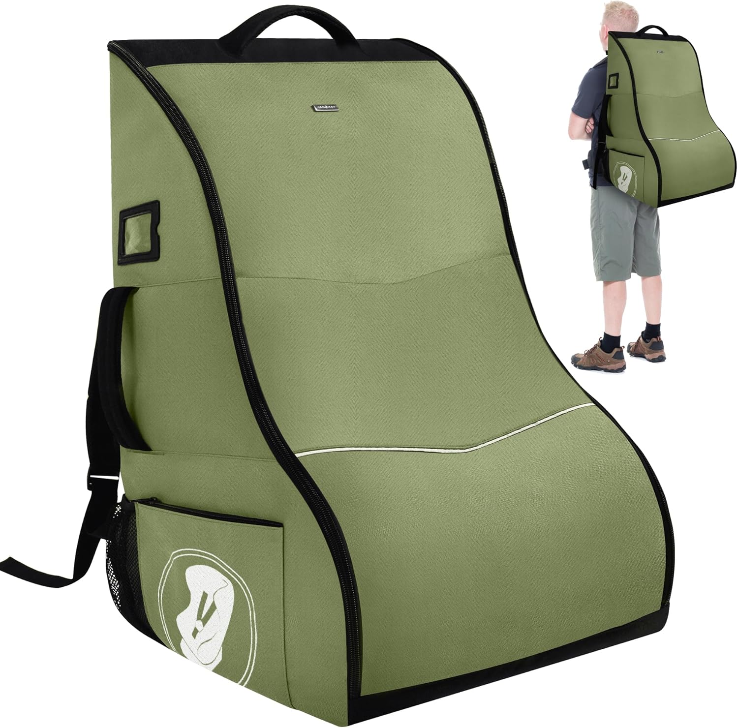 DerBiedersinn car seat travel bag front view