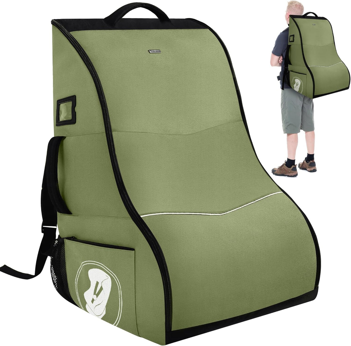 DerBiedersinn car seat travel bag front view
