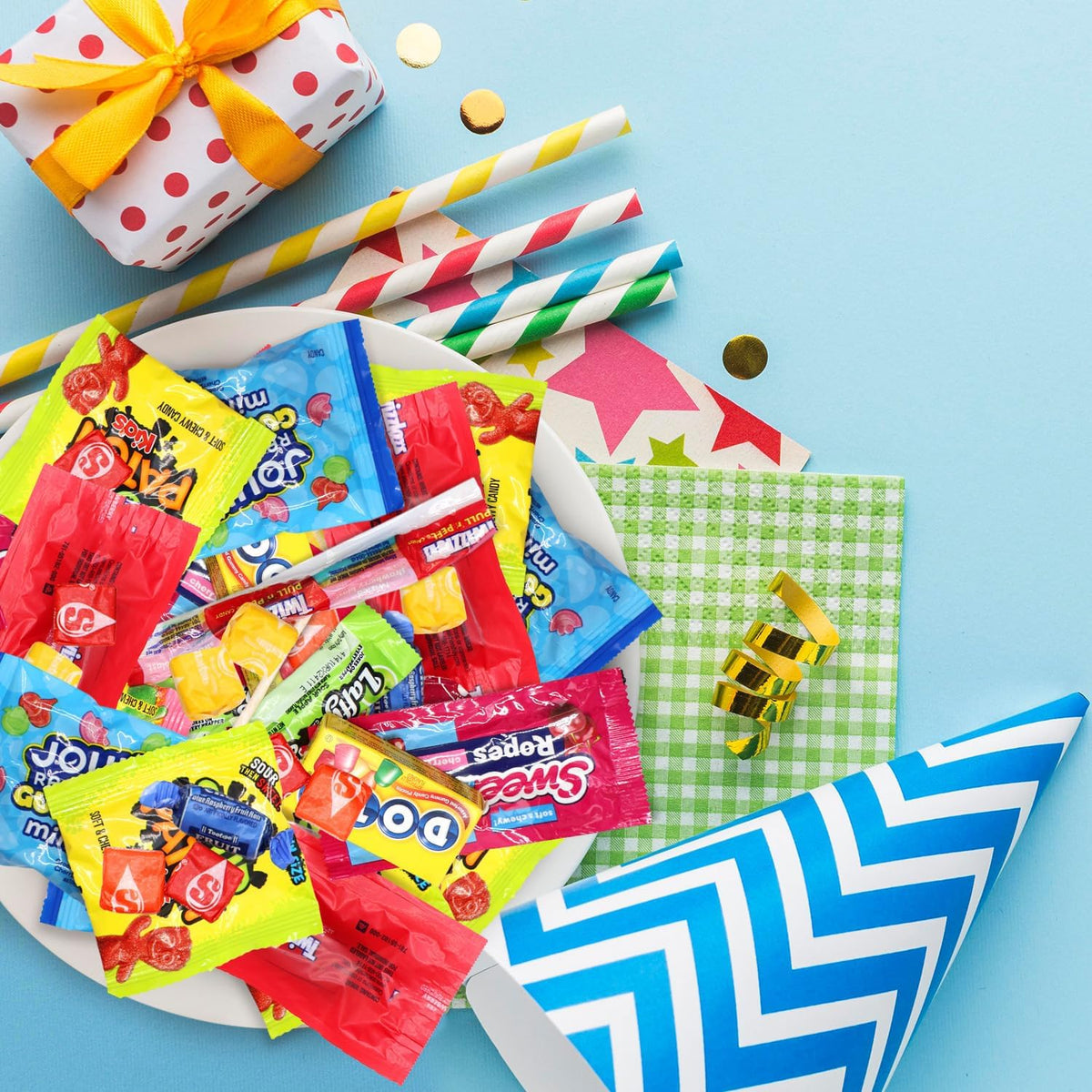 Taboom Candy bulk mix inside a decorative party candy bowl