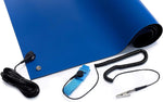 Workbench setup with electronics repair tools