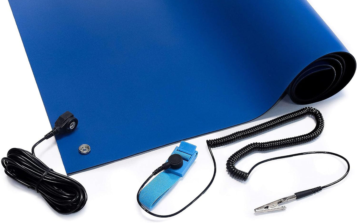 Workbench setup with electronics repair tools