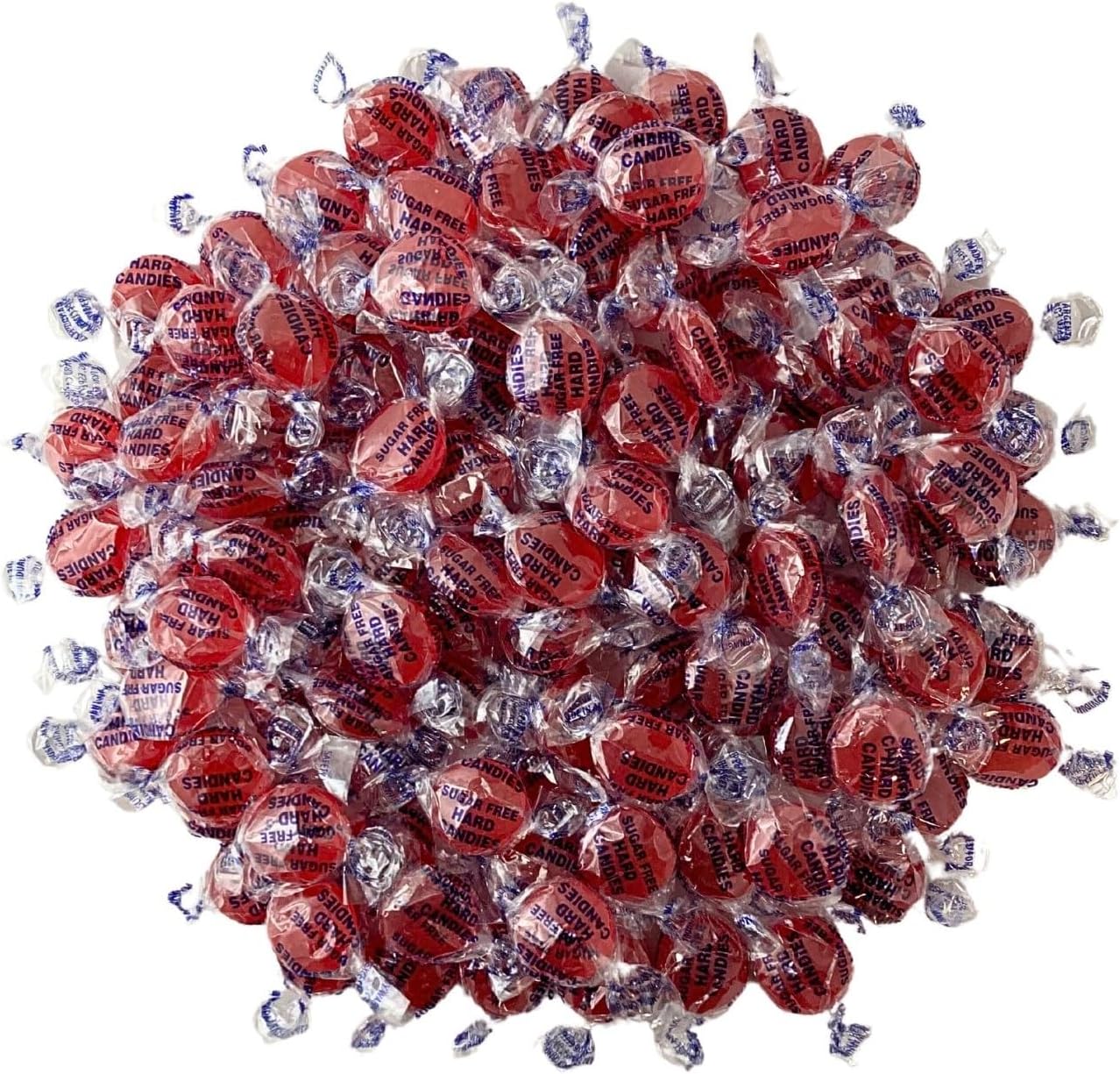Assortit sugar free fiery cinnamon hard candy front view
