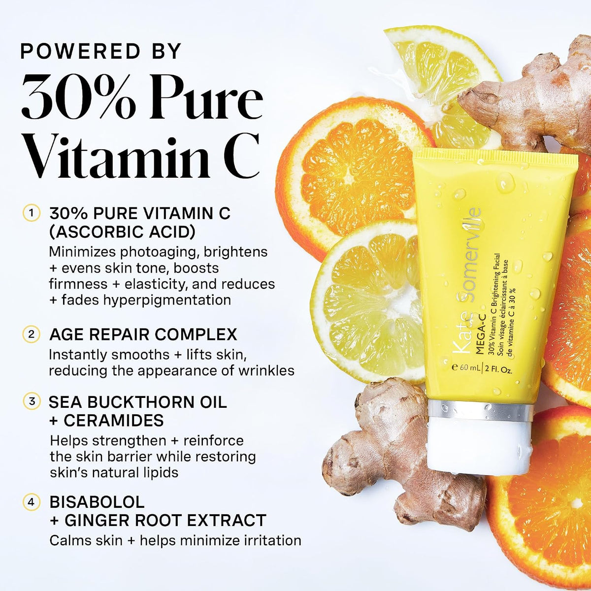 Authentic USA imported 30 percent Vitamin C face mask packaging texture
