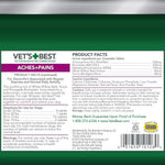 Close up view of the dog joint health chewable supplement tablets on a clean background.