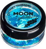 Moon Glitter Iridescent Chunky Glitter 100% Cosmetic Glitter for Face, Body, Nails, Hair and Lips - 0.10oz - Green - Image 12
