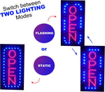 Ultima LED store sign displayed in a retail storefront window