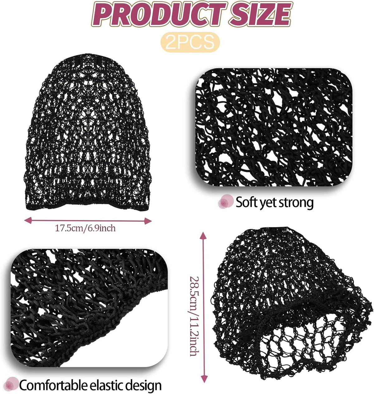 Mozeat Lens rayon knit mesh cap folded flat