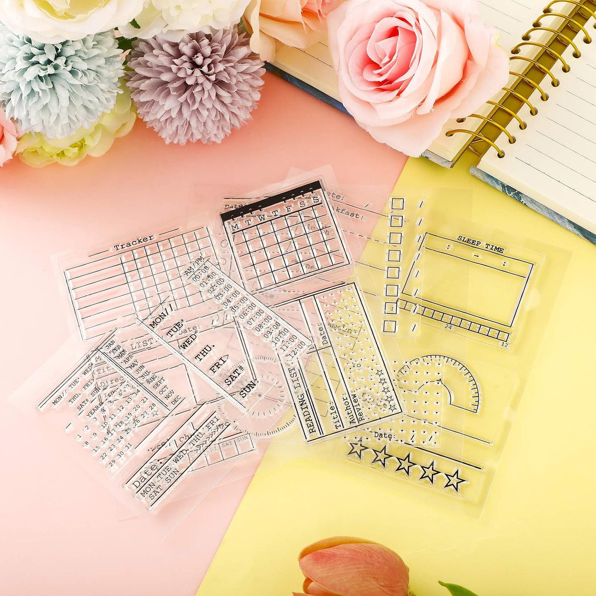 Zonon transparent stamps on acrylic block application