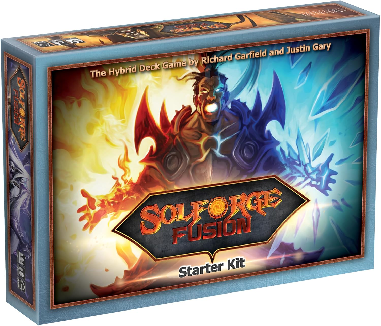 Stoneblade Entertainment SolForge Fusion Starter Kit front view tabletop trading card game box