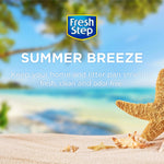 Fresh Step Summer Breeze crystals pouring into litter box