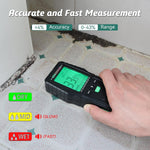 RDINSCOS wood moisture tester screen with LED bar graph