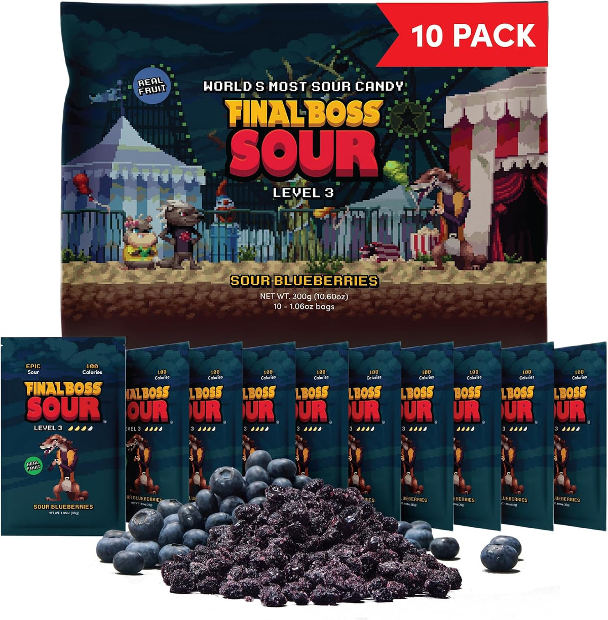 Final Boss Sour Candy | Level 4, Green Apple, 1 Pack - Made with Real Dried Fruit, No Artificial Colors, No Artificial Fruit Flavors, Low Calorie Snack for Kids, Teens, Adults, Lunch Boxes - Image 15