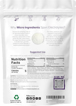 Micro Ingredients sport hydration powder container nutritional label