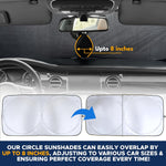 EcoNour car windshield sunshade fitted on sedan interior