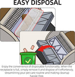 Detailed view of carbon filter for cat litter waste management