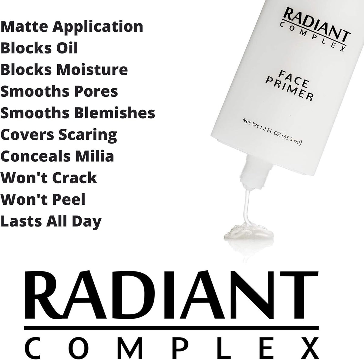 Radiant Complex face primer container close up