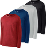 Real Essentials youth dry fit long sleeve t shirt front view