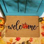 Ceenna pumpkin pattern welcoming doormat full display