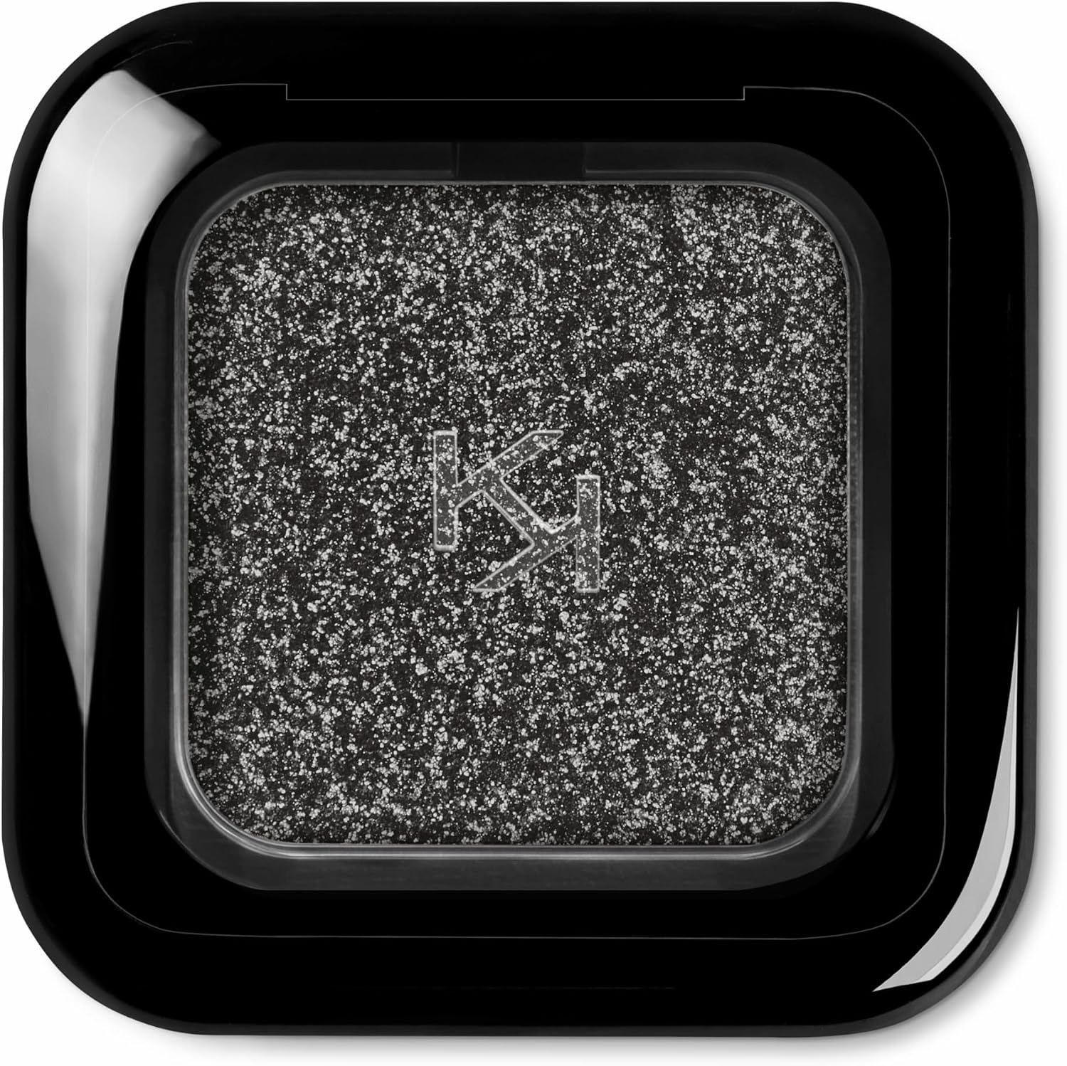 Kiko Milano Glitter Shower Eyeshadow front view showing Sparkling Graphite shade packaging