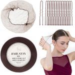 Yantaisiyu invisible mesh ballet hair nets and bun pins set front packaging view