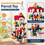 Edible pigment dyed wood blocks for parrot beak conditioning
